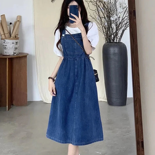 Salopette jean robe