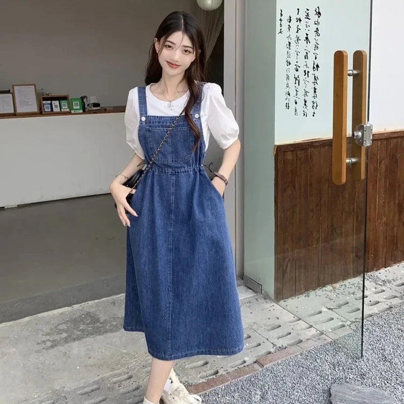 Salopette jean robe